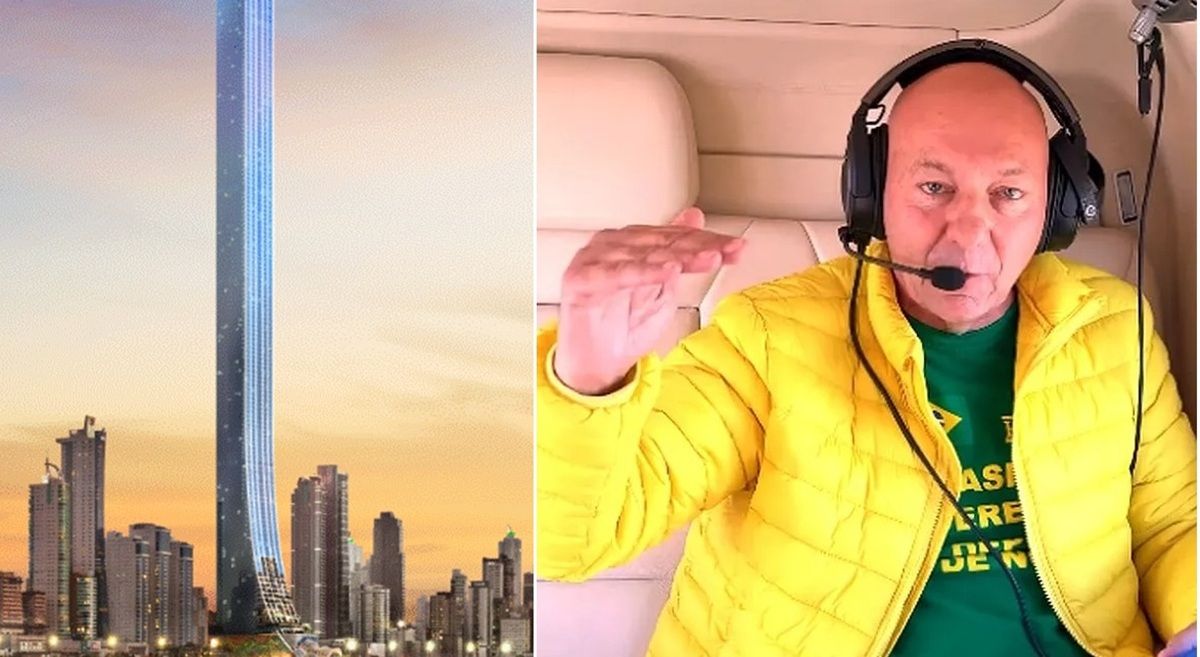 Luciano Hang celebra a Senna Tower de 550 metros, nova líder mundial entre torres residenciais, que coloca o Brasil acima de EUA e Dubai