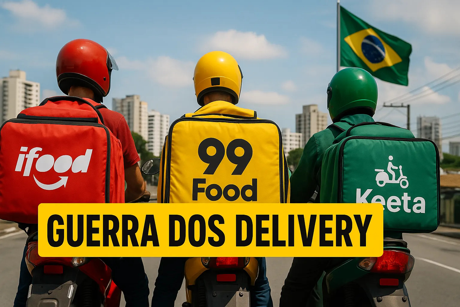 Guerra dos delivery no Brasil se intensifica com iFood, 99 Food e Keeta, bilhões em investimentos, cupons agressivos, queda de taxas e mudanças no mercado de restaurantes