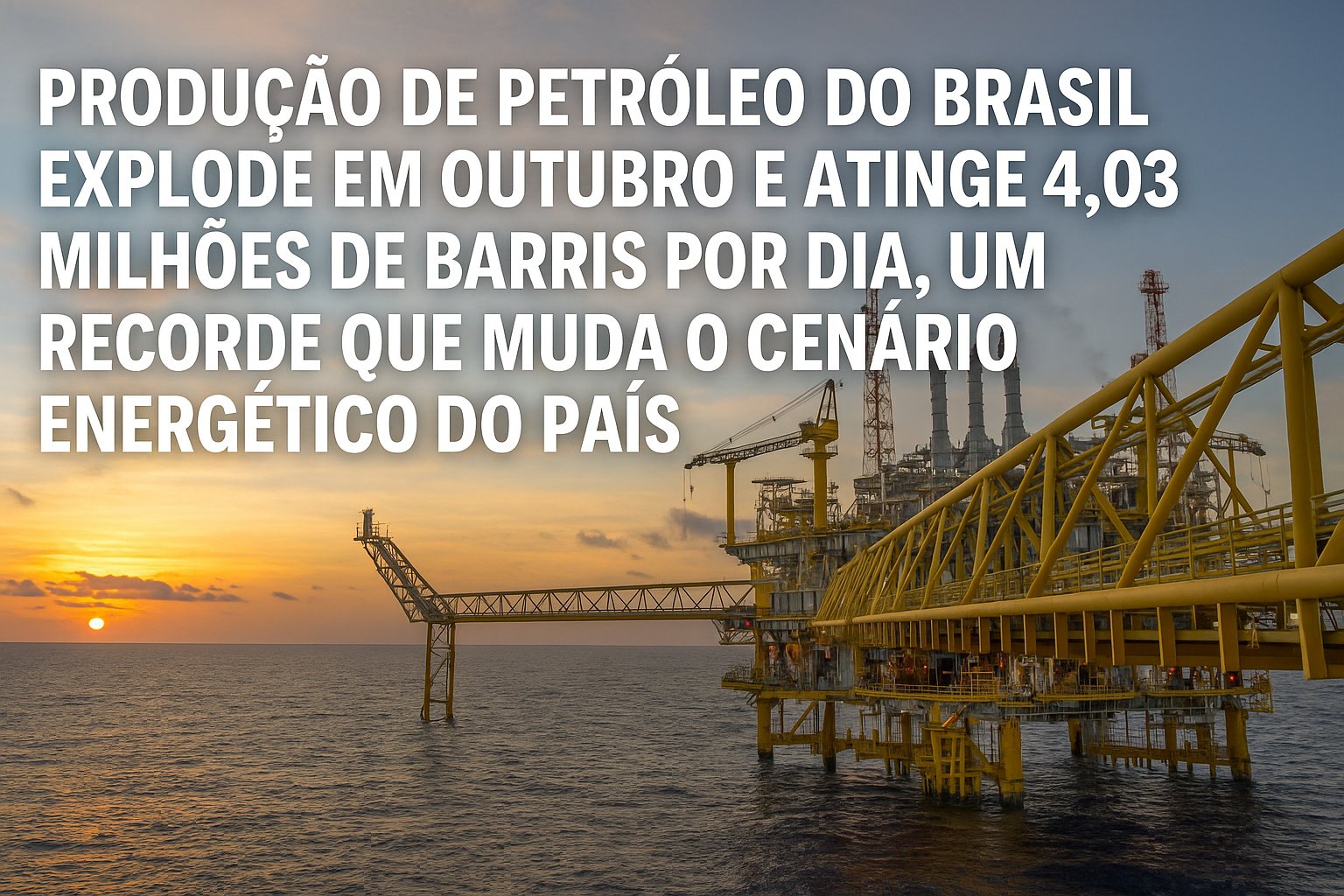 Brasil bate recorde histórico e alcança 4,03 milhões de barris por dia, entrando de vez no grupo das maiores potências do petróleo mundial