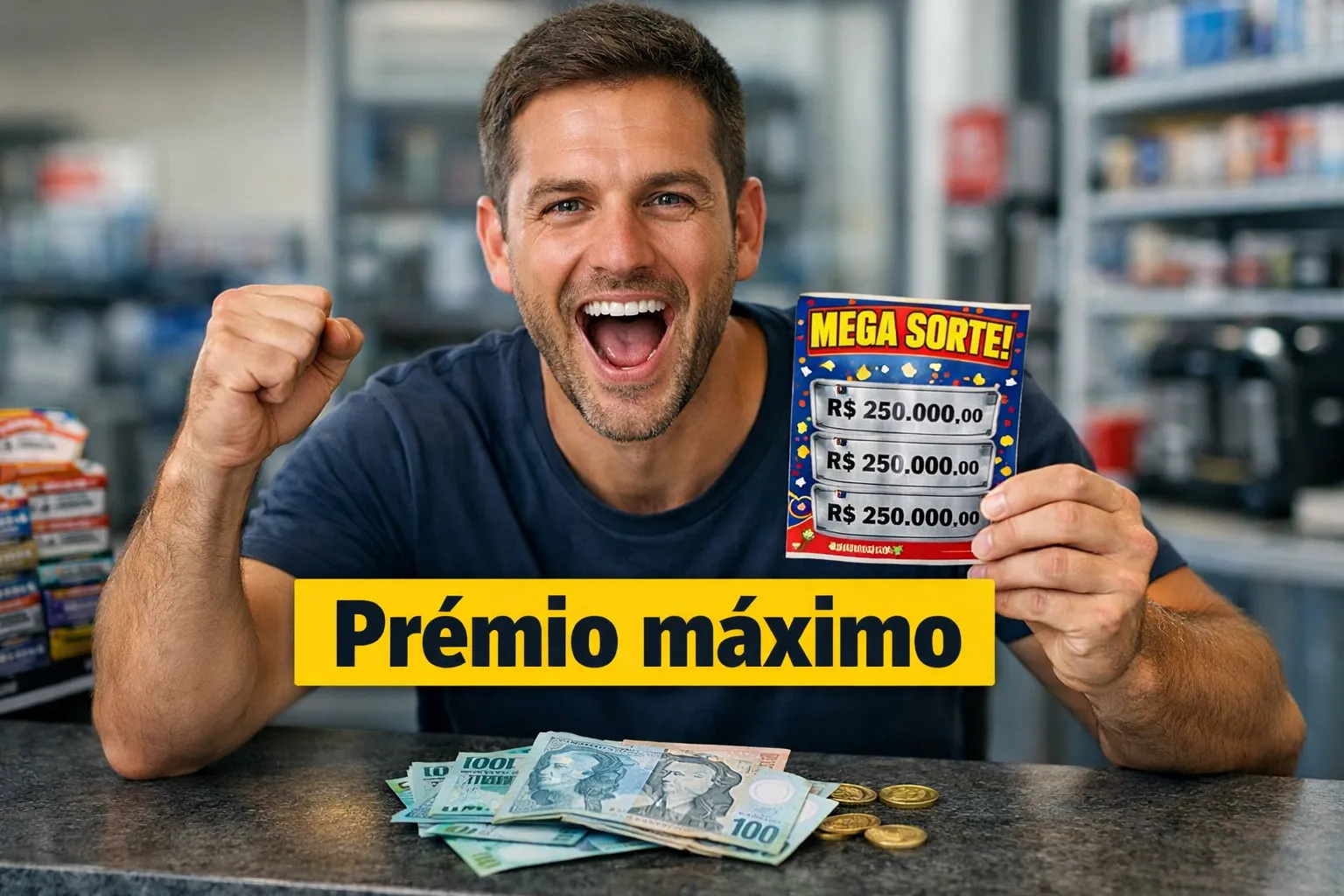 Homem acha raspadinha abandonada em posto de Michigan, paga US$ 10, ganha US$ 1 milhão e escolhe receber US$ 693.000 à vista