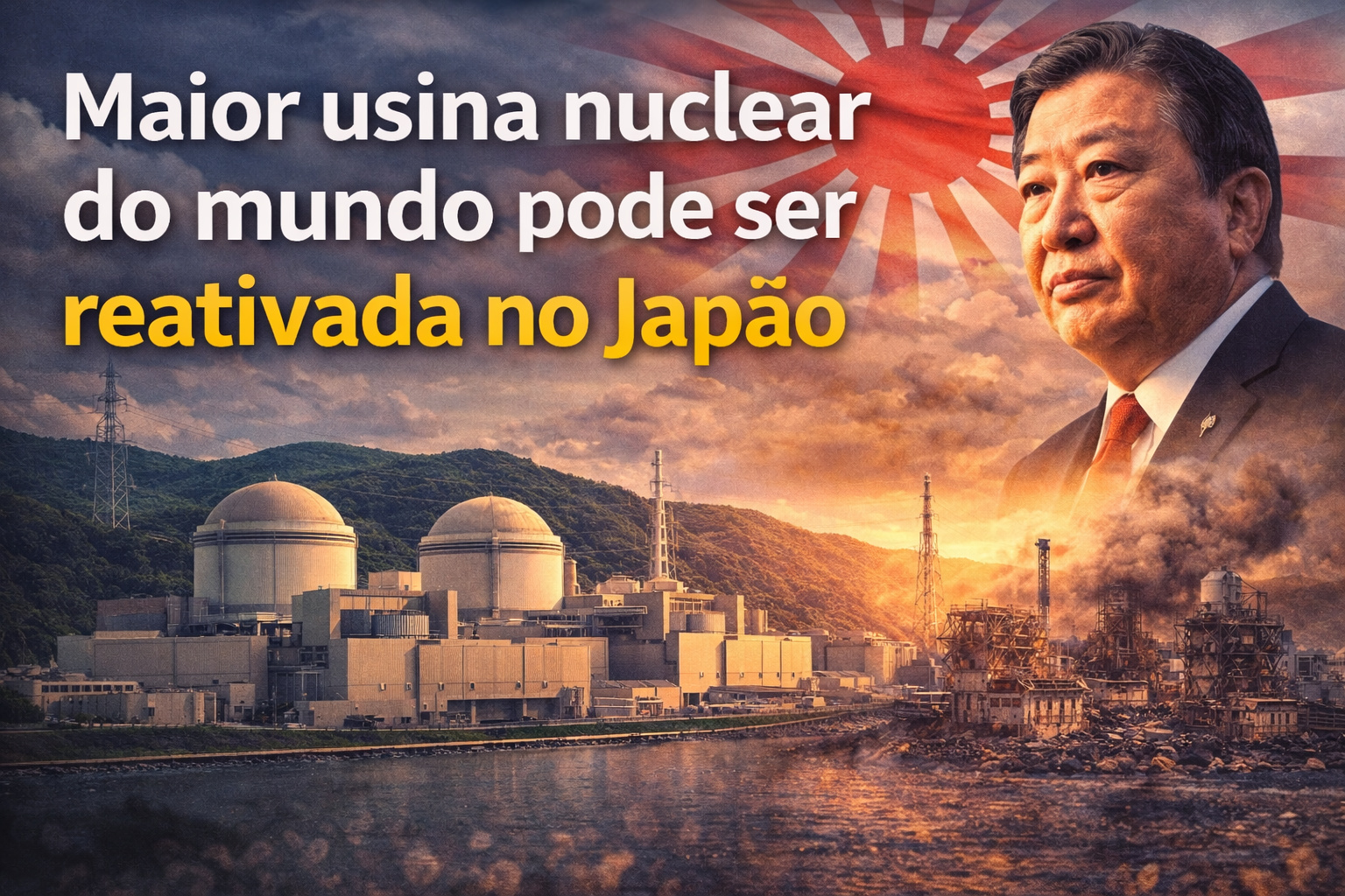 Japão avança na reativação da maior usina nuclear do mundo após o acidente de Fukushima