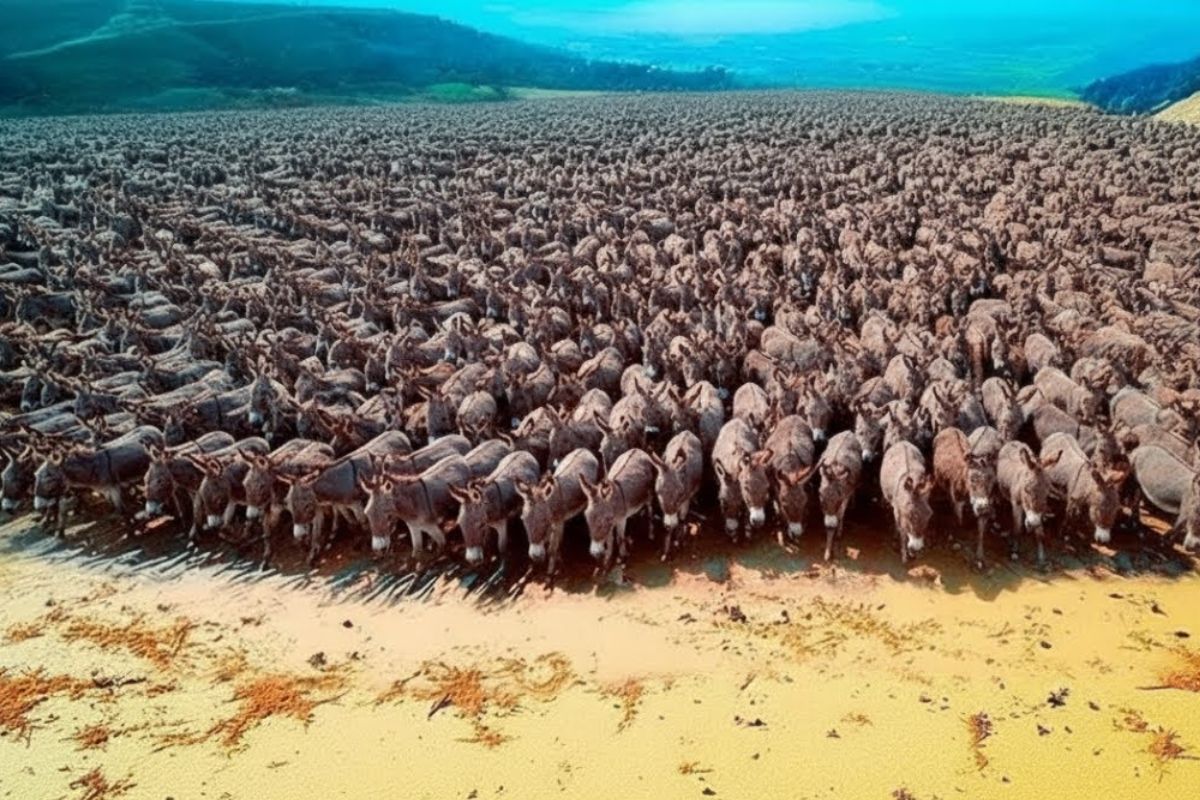 Austrália mata milhares de jumentos selvagens, mas descobre que eles podem salvar o deserto, criar água, recuperar o solo e proteger fazendas quando usados com controle