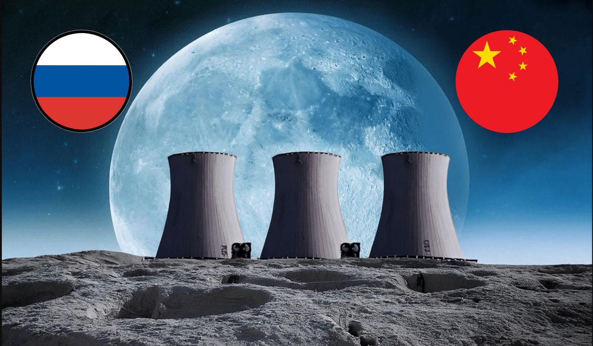 Rússia planeja usina automatizada na Lua e amplia cooperação com a China, que prepara base científica e missão tripulada no satélite. (Imagem: Colagem/SpaceToday)
