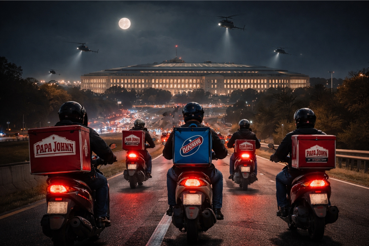 Uma teoria voltou a ganhar força após o aumento de movimento em pizzarias perto do Pentágono, pouco antes da operação na Venezuela: o índice da pizza se confirma?