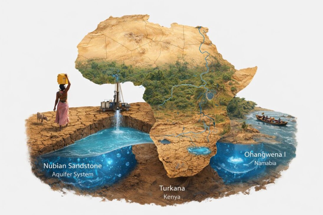 Na África, água subterrânea e aquíferos convivem com escassez de água e poços profundos caros, deixando milhões sem acesso diário.