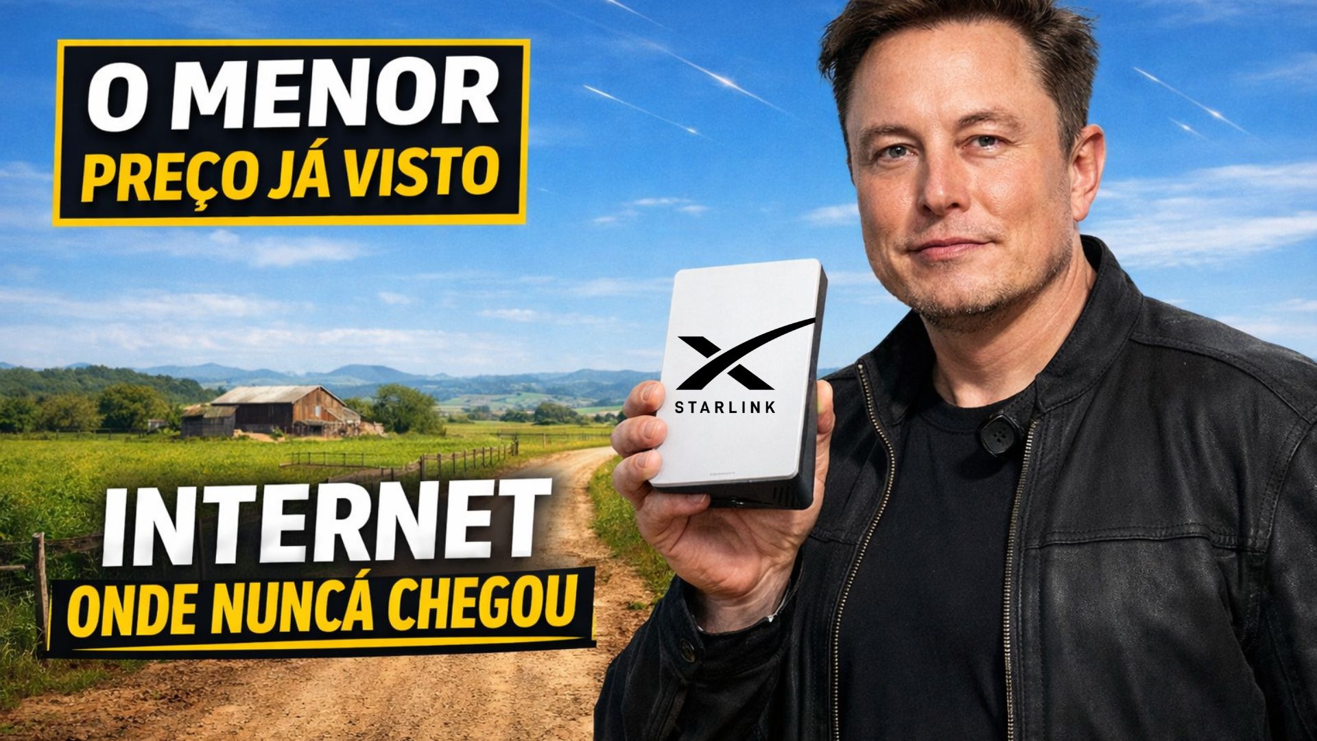 Starlink Mini entra em oferta histórica no Brasil, com queda acima de 50% no preço e internet portátil via satélite para áreas rurais e regiões sem fibra.
