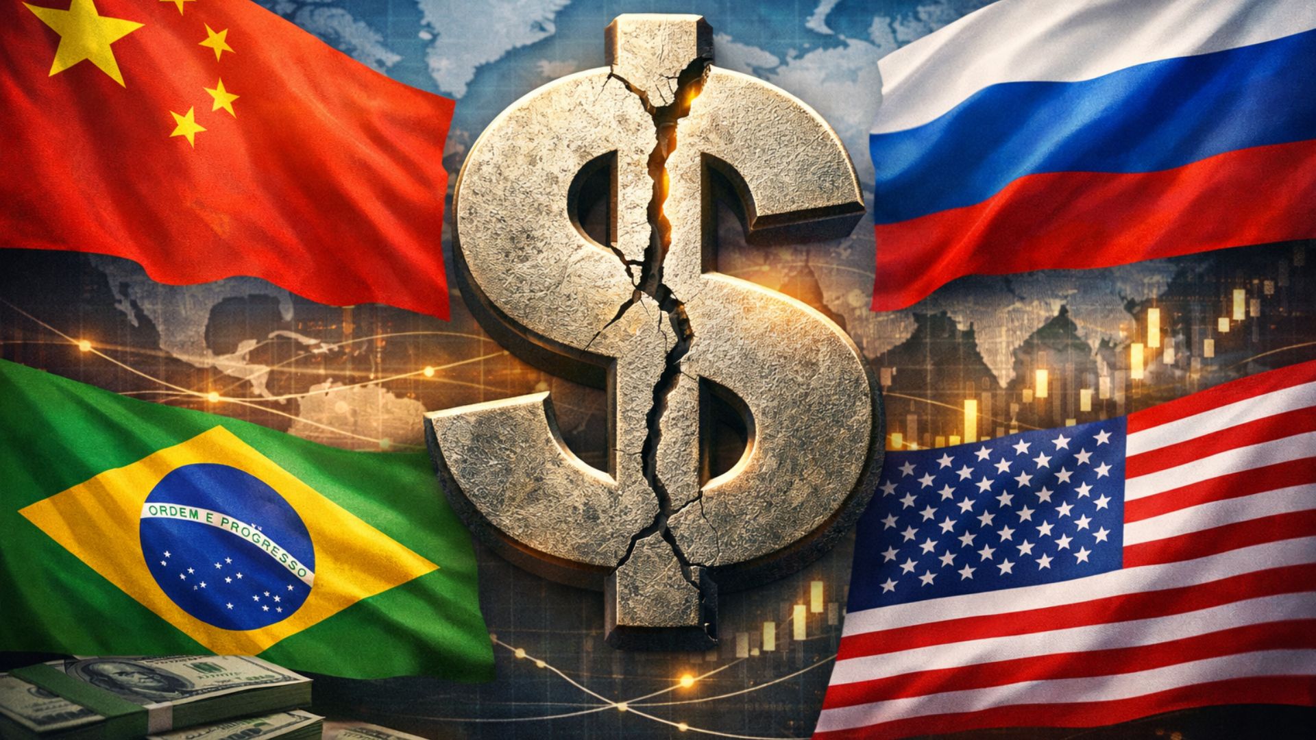 BRICS acelera testes de sistemas financeiros alternativos ao dólar, com ouro, yuan e blockchain, desafiando SWIFT e a hegemonia dos EUA.