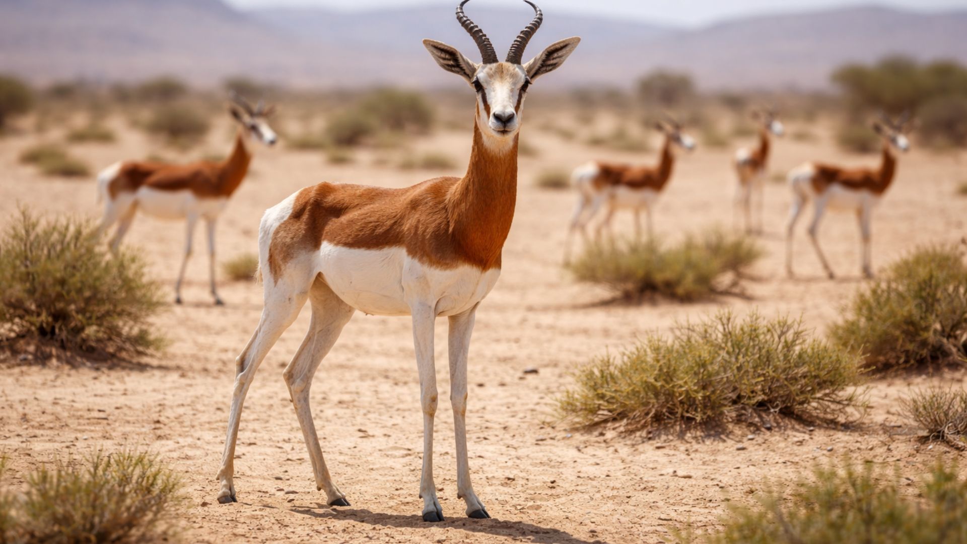 Gazelas-mhorr foram soltas no deserto do Marrocos e colares de GPS revelaram deslocamentos de até 50 km antes da escolha do território.