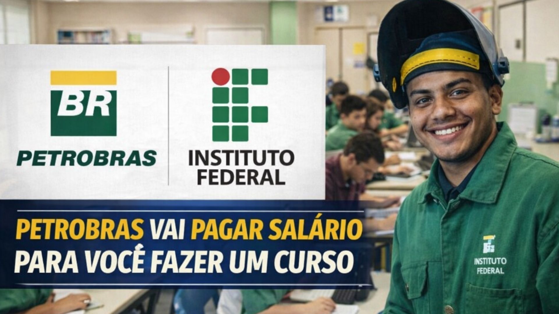 Petrobras oferece bolsa mensal de até R$ 858 para curso gratuito de Auxiliar de Serviços Diversos no IFMG Santa Luzia. Inscrições online.