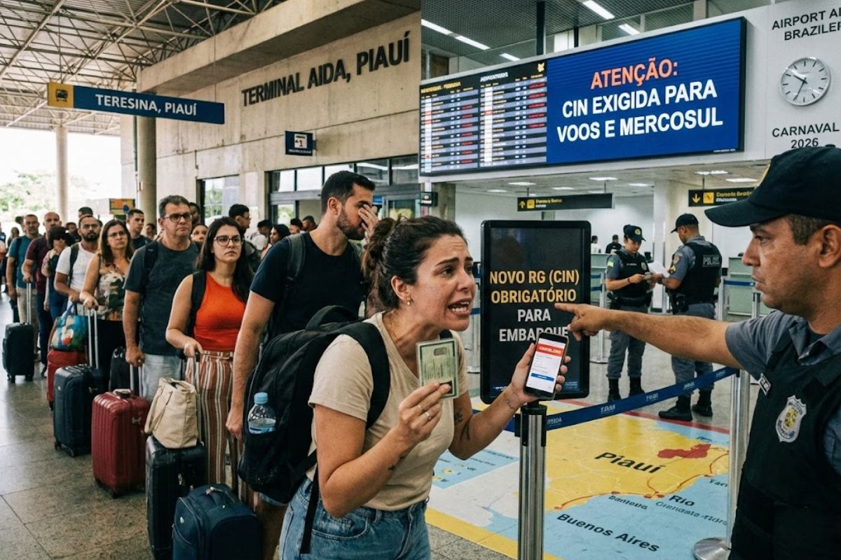 Novo RG vira exigência no Piauí; Carteira de Identidade Nacional e CIN passam a ser cobradas em viagens interestaduais e ao Mercosul, com risco de bloqueio no embarque.