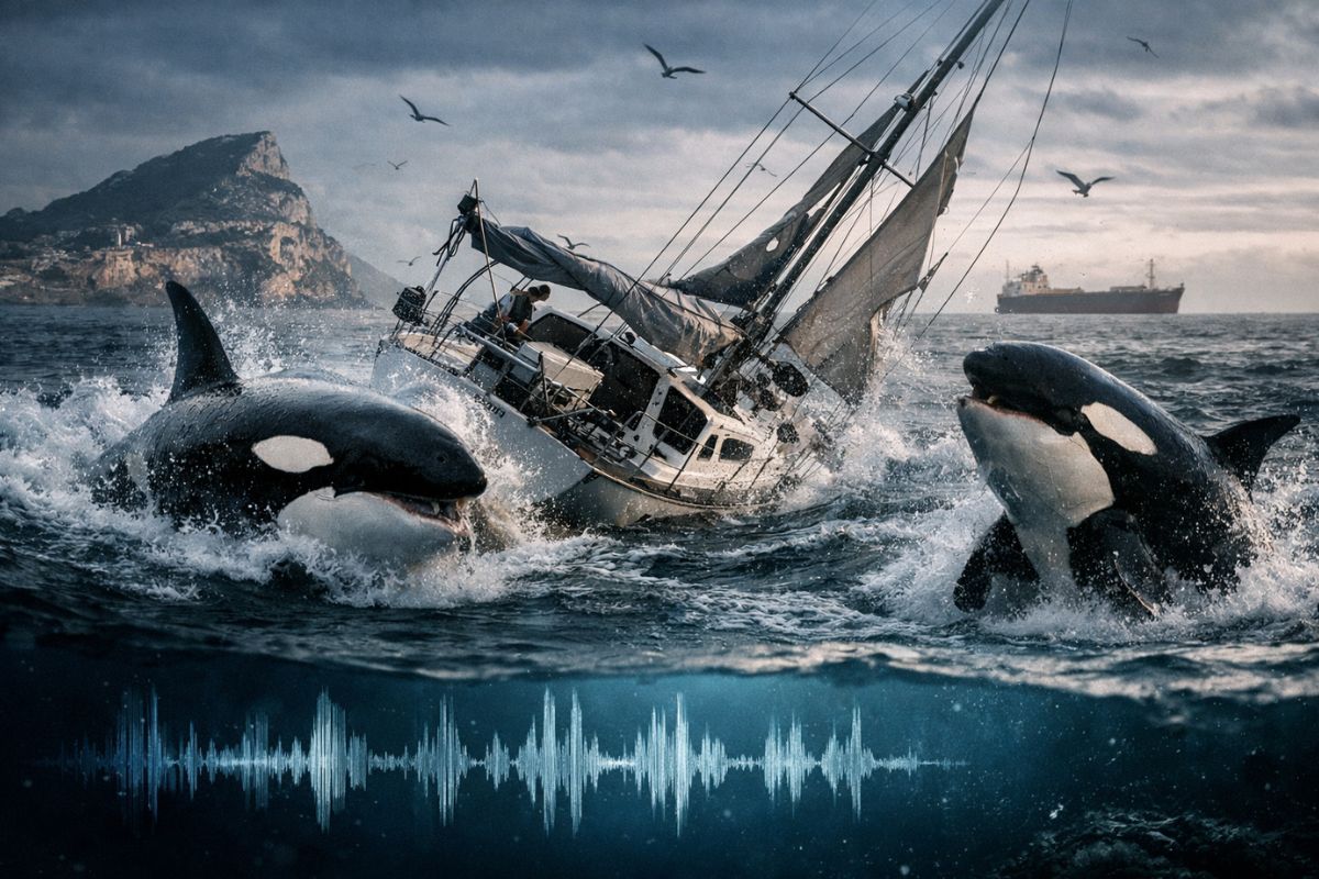 Orcas do Estreito de Gibraltar revelam sons inéditos liderados por Gladis Branca, ligados a ataques coordenados e a um dialeto próprio nunca registrado.