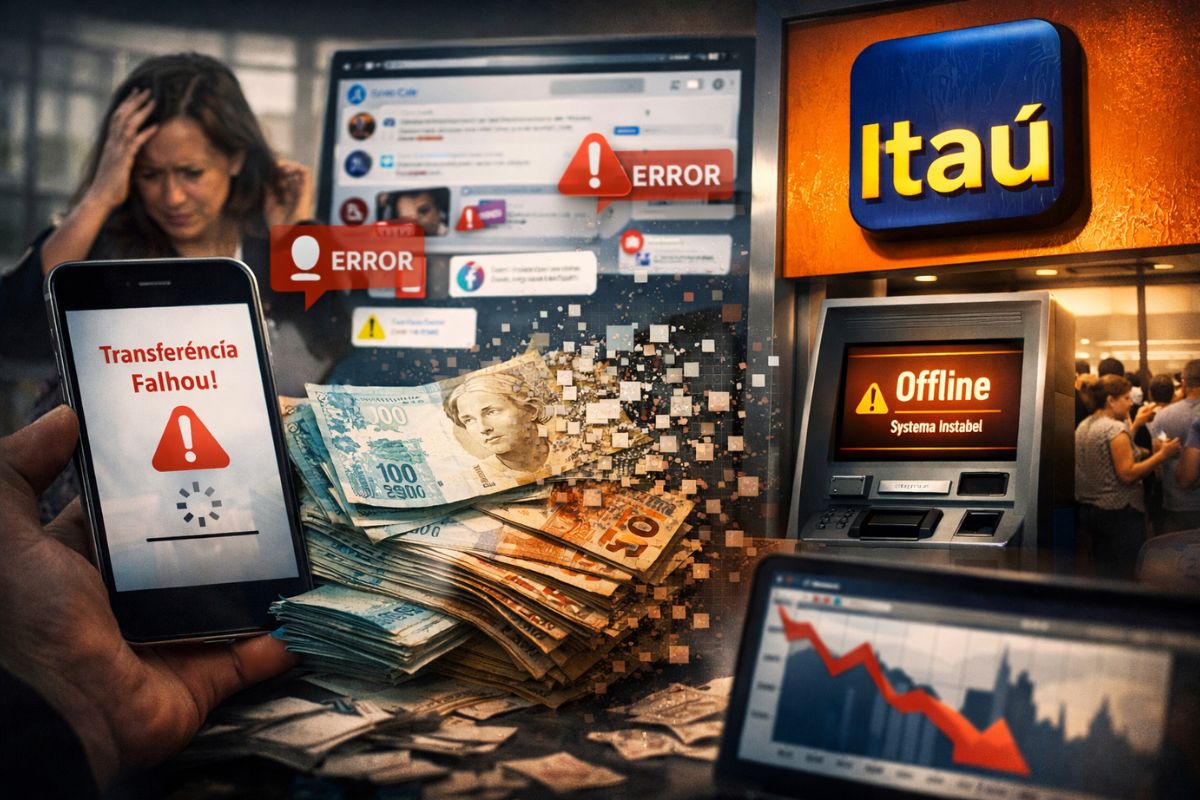 Pix do Itaú enfrenta falha no Pix, dinheiro não chegou para clientes, Itaú confirma instabilidade e reclamações nas redes explodem após problema nas transferências