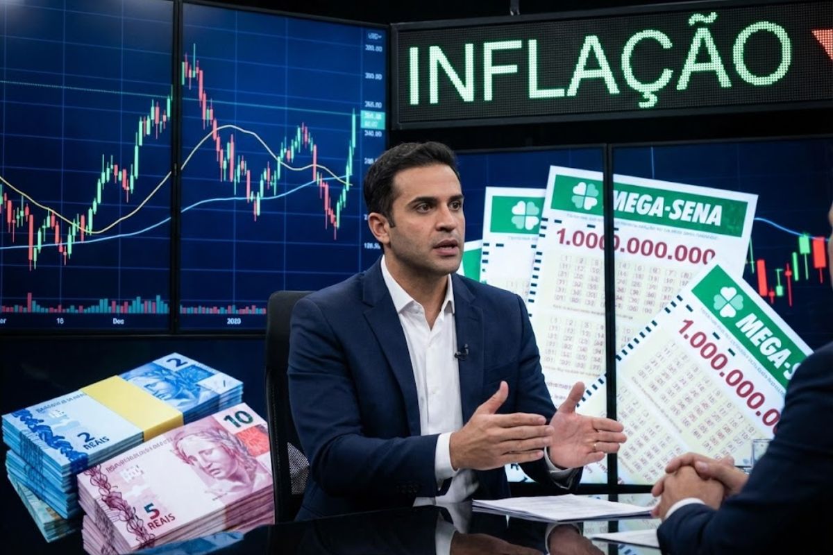 Pablo Marçal critica Mega-Sena com prêmio de R$ 1 bilhão, aponta real desvalorizado e liga dinheiro impresso ao risco econômico, cobrando reação política antes de nova perda de poder de compra.