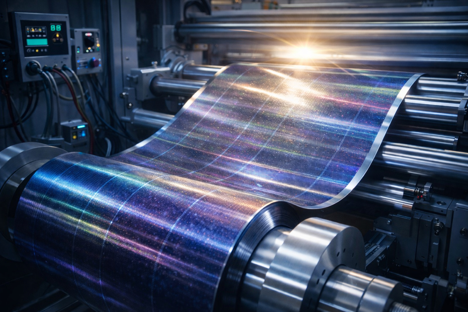 Perovskitas impressas em rolo prometem painéis solares do preço de tinta, transformam plástico em gerador fotovoltaico e desencadeiam corrida tecnológica global