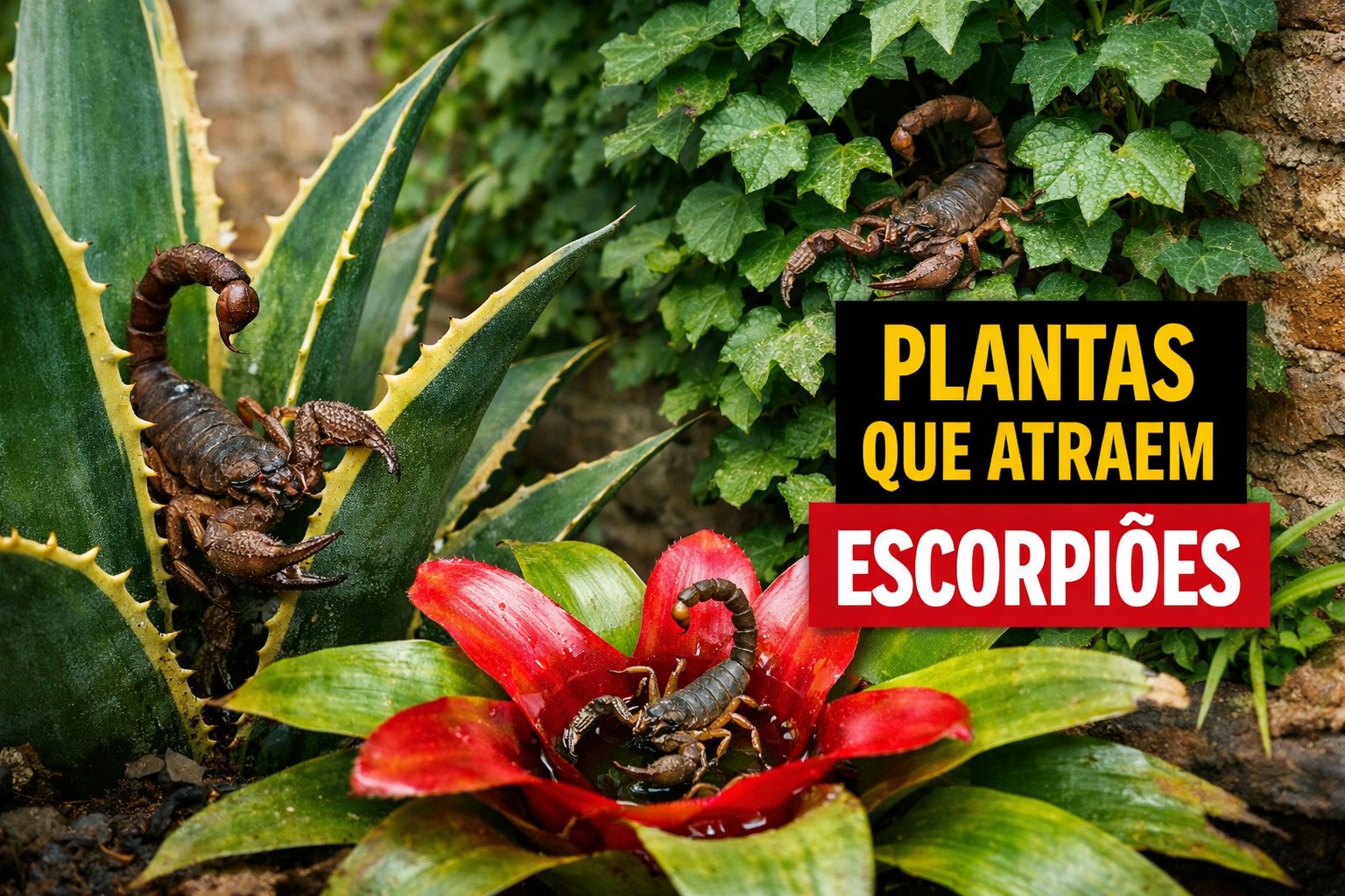 Escorpiões, Plantas, Jardins