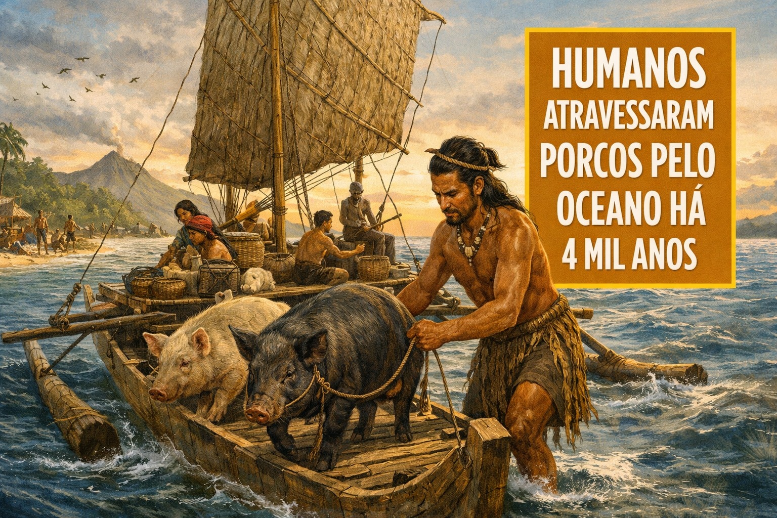 Oceano, Porcos, Ilhas