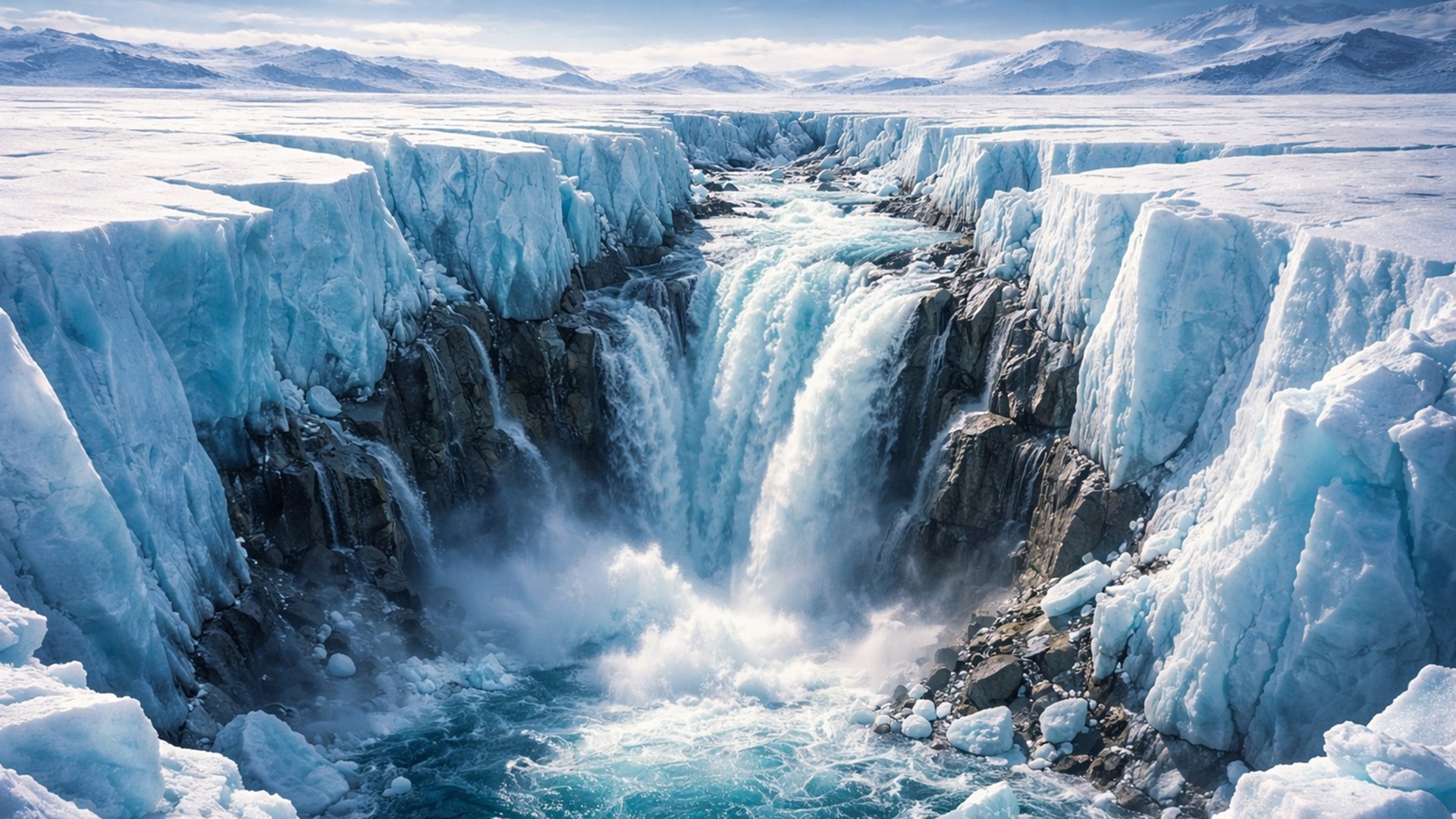 Inundação subglacial na Groenlândia liberou 90 bilhões de litros de água em 2014 e rompeu até 91 metros de gelo, segundo estudo científico.