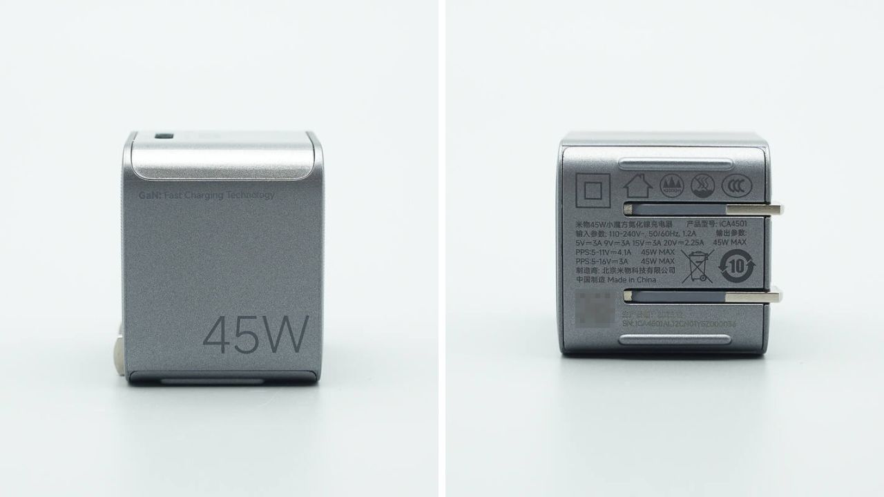 Xiaomi lança carregador GaN de 45W da linha Mijia, com design compacto, USB-C universal e foco em portabilidade e carga rápida. Imagem: chargerlab