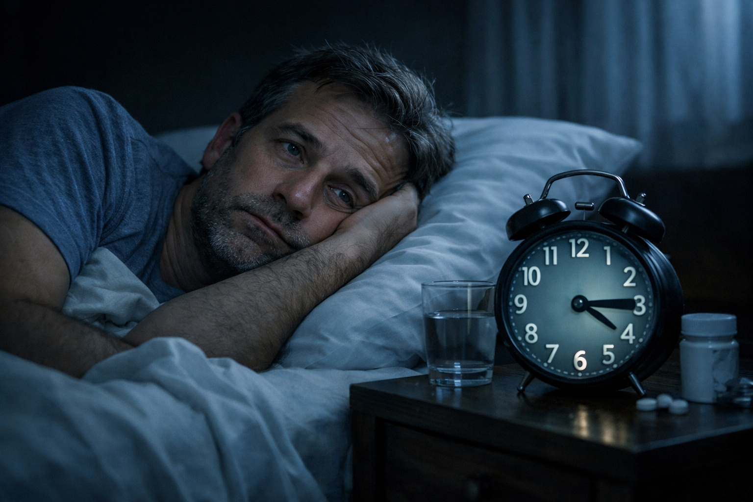 Ilustração científica sobre envelhecimento acelerado causado pela falta de sono