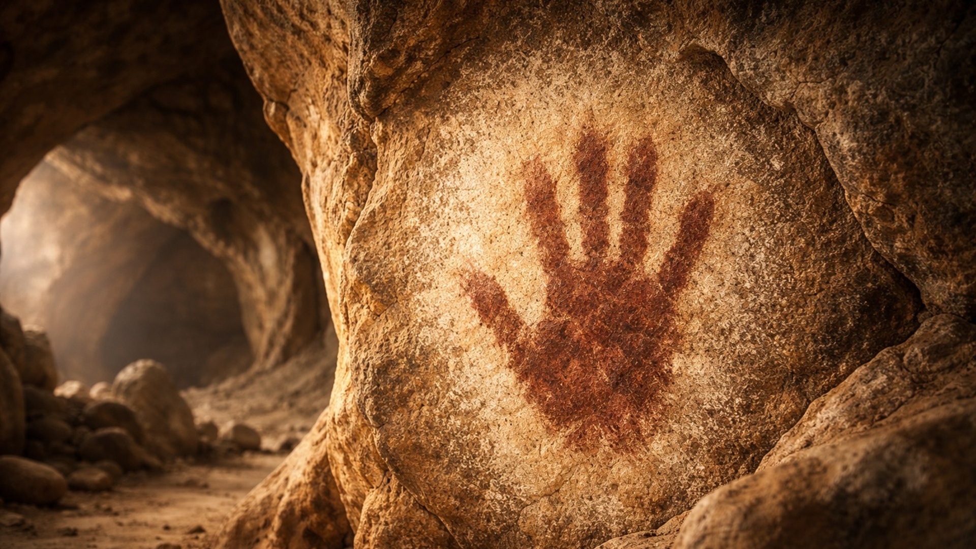 Estêncil de mão de 67.800 anos em caverna da Indonésia se torna a arte rupestre mais antiga conhecida e evidencia presença precoce do Homo sapiens.