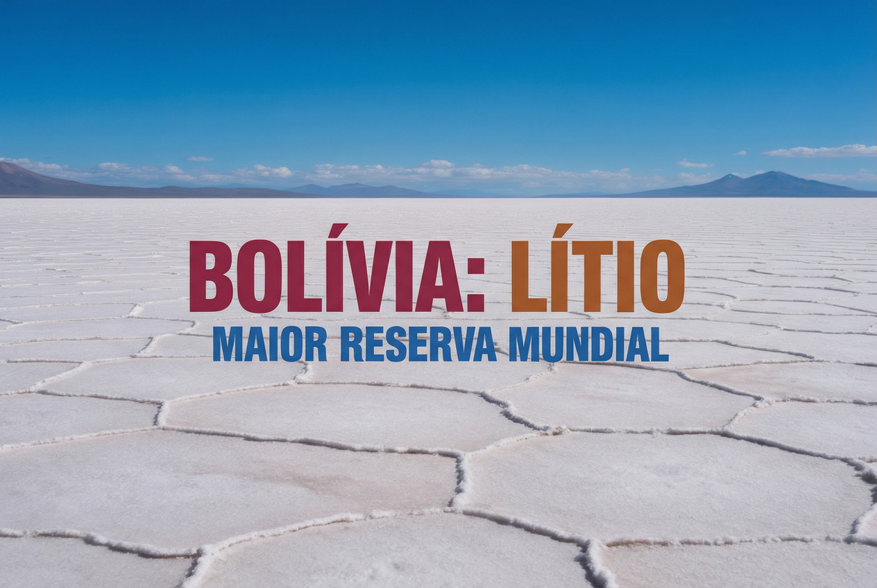 Com uma das maiores reservas de lítio do planeta concentradas no Salar de Uyuni, a Bolívia tenta há mais de uma década transformar riqueza mineral em poder industrial, mas segue atrás de Chile e Argentina na corrida global