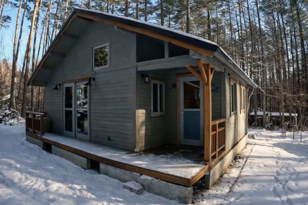 Casa minimalista dos sonhos como ele transforma uma estrutura bruta em um lar todo em madeira, com isolamento térmico, fachada cinza moderna e cada detalhe
