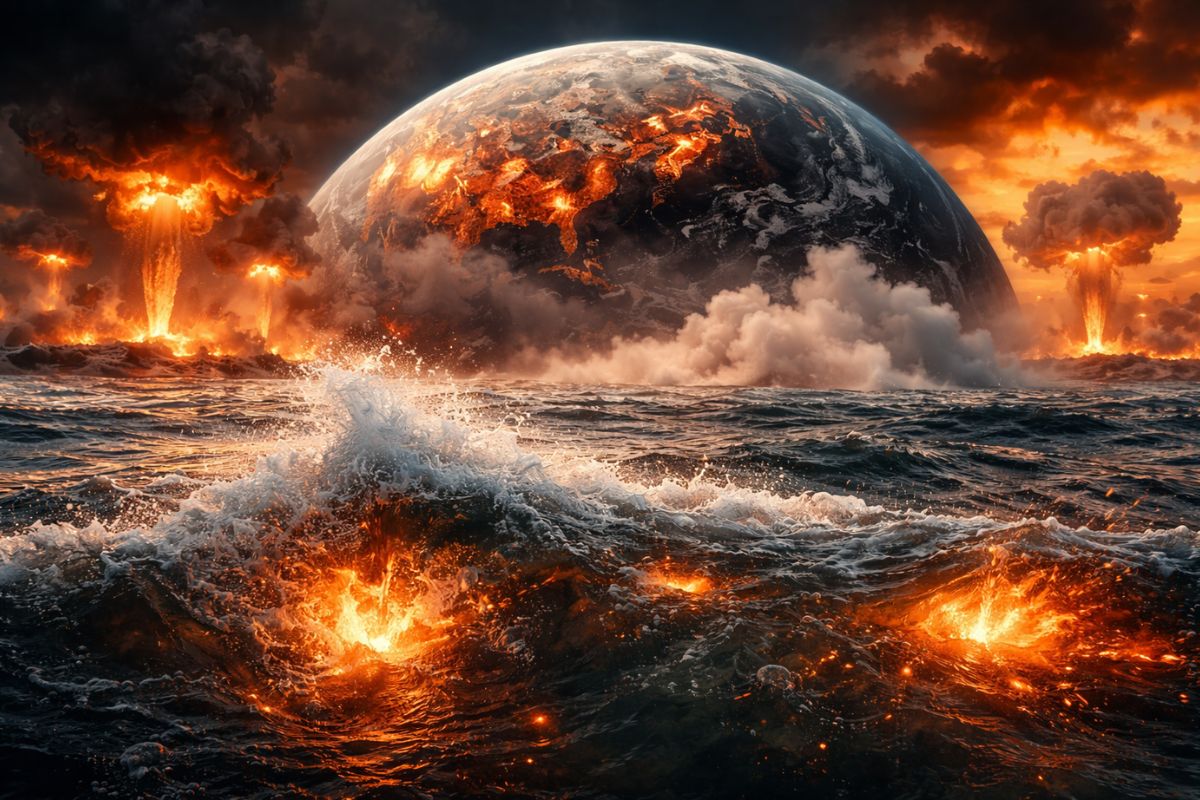 oceanos em alerta: conteúdo de calor oceânico recorde; mudanças climáticas elevam temperatura da superfície do mar por emissões de gases de efeito estufa.