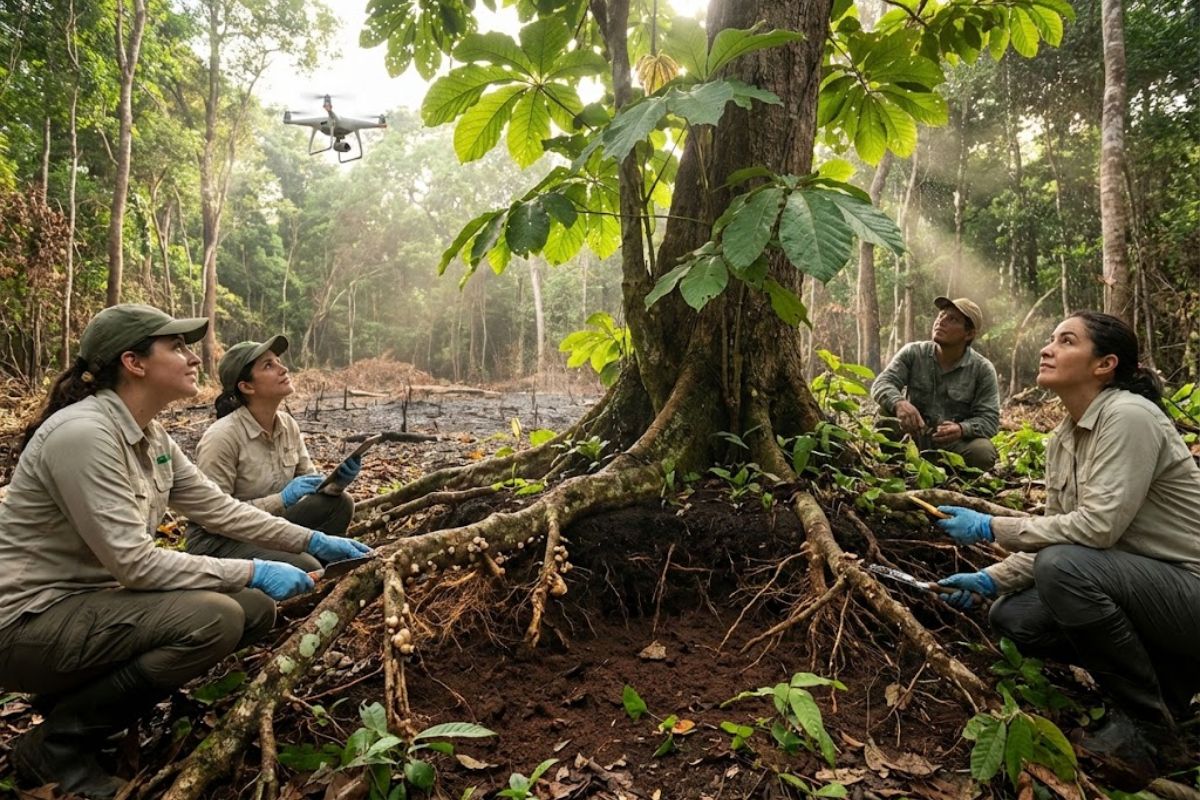 Árvores aceleram a restauração florestal em floresta tropical ao aumentar nitrogênio e sequestro de carbono, fortalecendo o clima.
