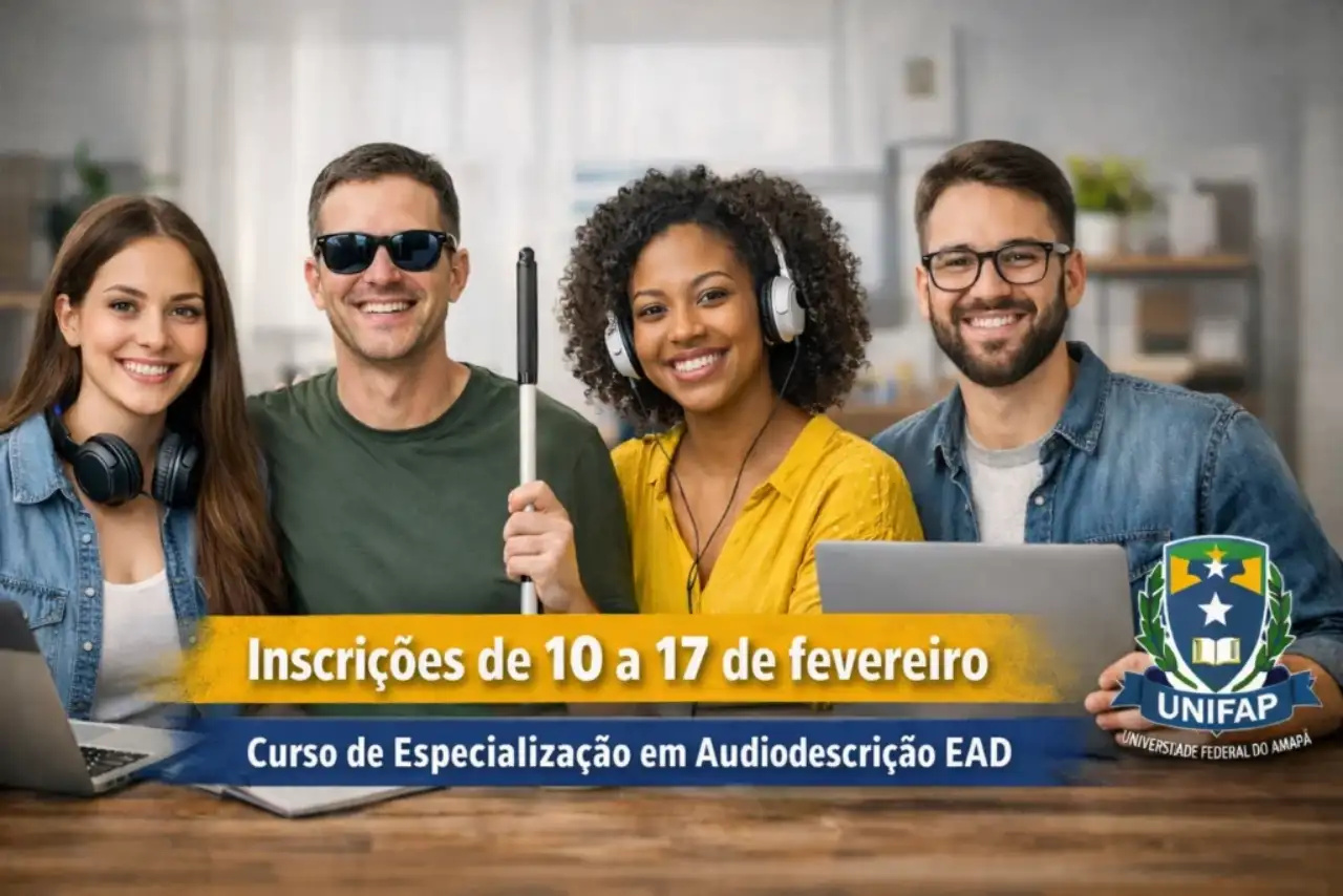 Curso de Especialização EAD em Audiodescrição com aulas online ao vivo e certificado garantido por Universidade Federal para aqueles que desejam atuar em uma profissão que transforma a vida de muitas pessoas