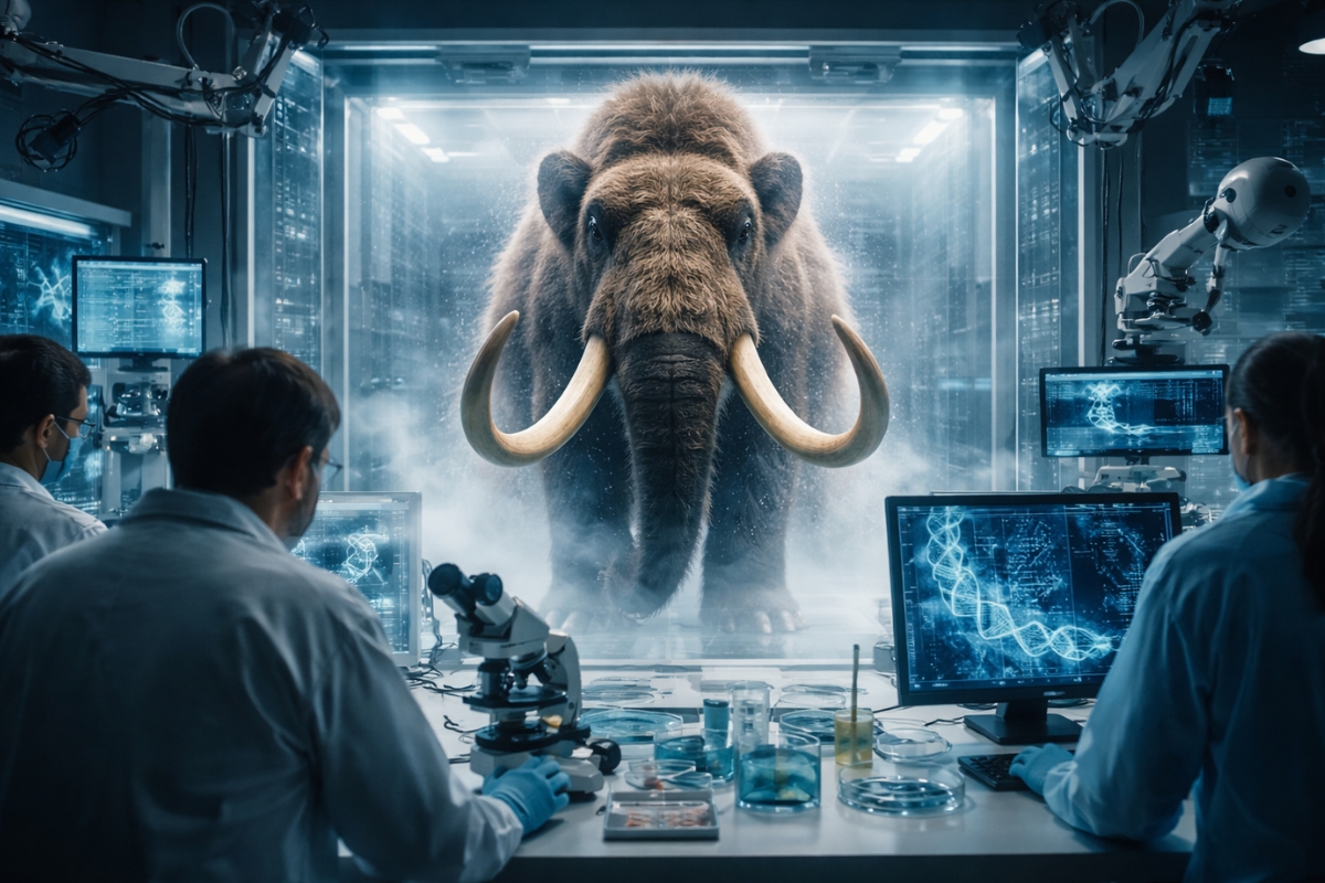 Uma startup do Texas tenta registrar elefantes com genes de mamute, usa edição genética, constrói laboratórios gigantes, atrai centenas de milhões de dólares, promete impacto climático e abre uma disputa inédita sobre quem pode possuir uma espécie extinta