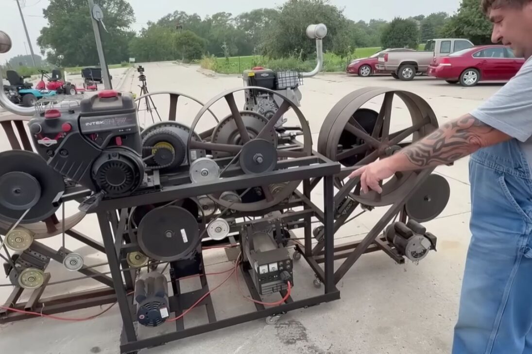 Gerador caseiro que promete energia ilimitada é testado com motores elétricos, polias e engenharia pesada. O experimento expõe por que sistemas de movimento perpétuo falham mesmo com alto investimento e desmonta mitos populares da internet.