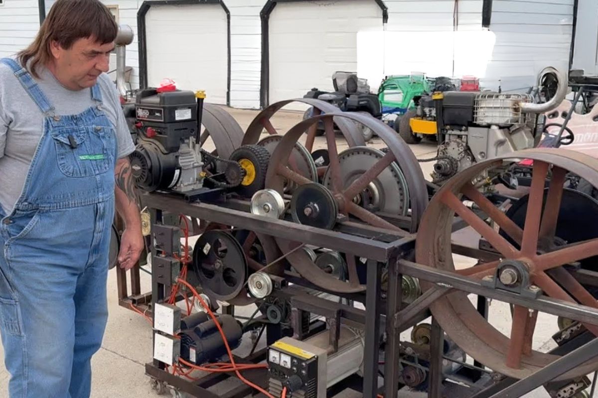Gerador caseiro que promete energia ilimitada é testado com motores elétricos, polias e engenharia pesada. O experimento expõe por que sistemas de movimento perpétuo falham mesmo com alto investimento e desmonta mitos populares da internet.