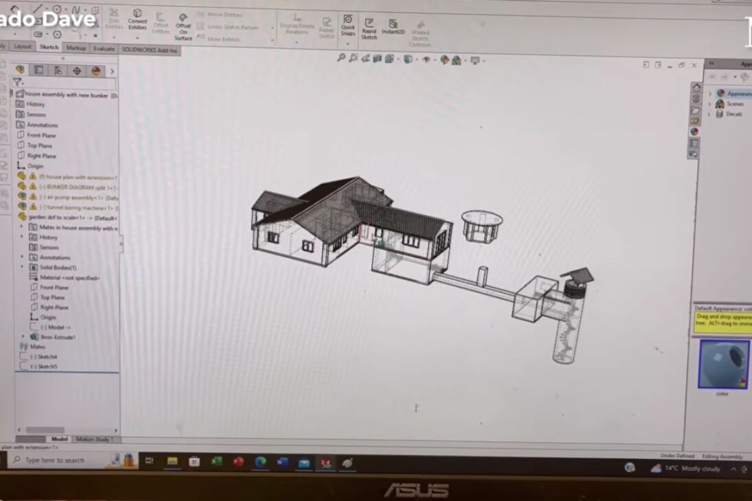 bunker subterrâneo no quintal volta a ser escavado após 11 anos, com aço, trilhos, bomba e água no centro do risco técnico, da logística subterrânea e da saída por escotilha rumo à superfície.