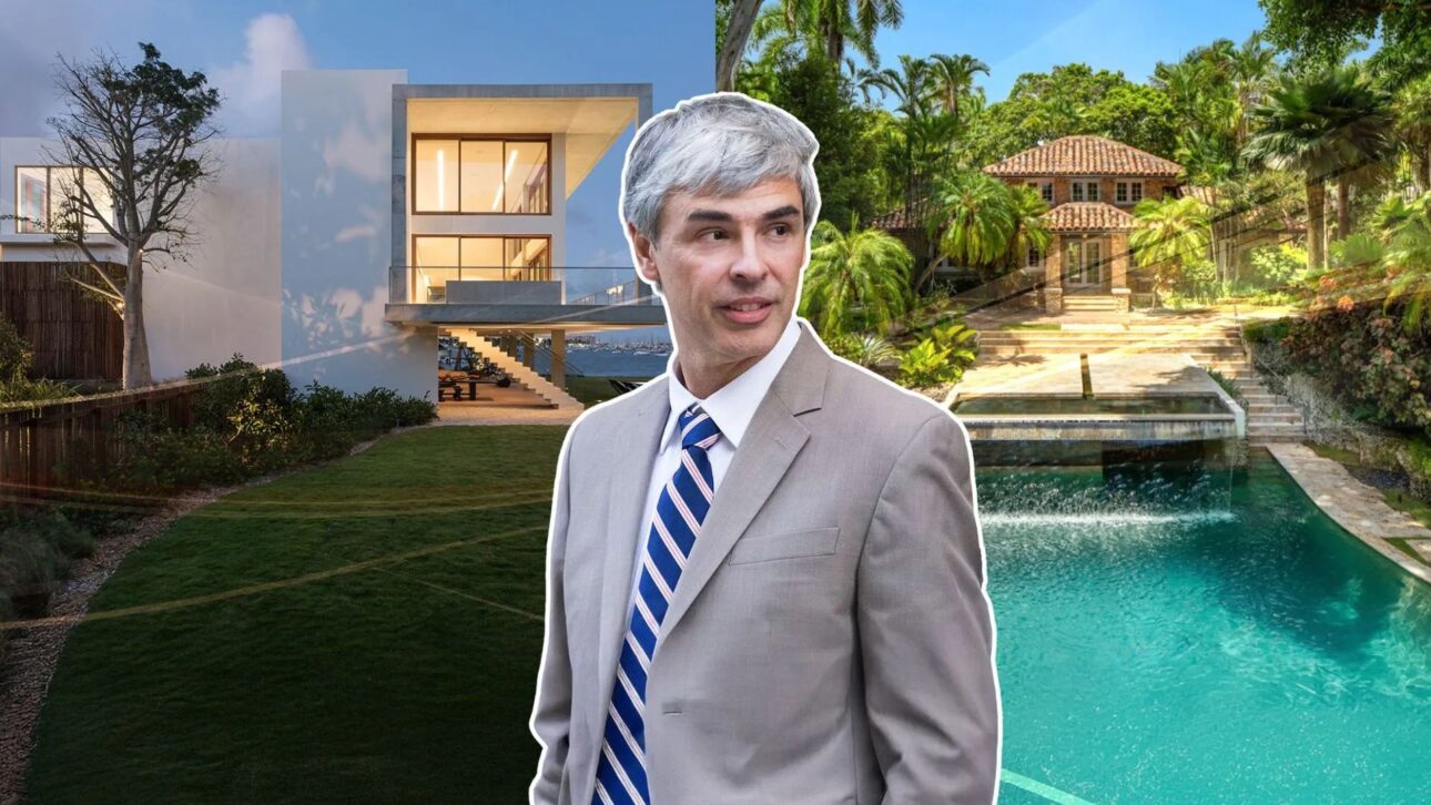 Larry Page compra duas mansões em Coconut Grove por US$ 173,4 milhões e amplia presença entre bilionários de Miami.