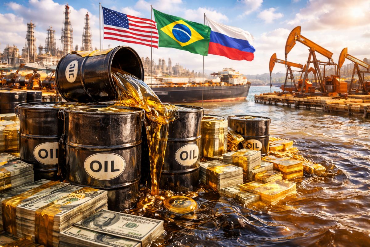Entenda por que o mundo vive uma era de petróleo barato, com oferta em excesso, OPEP em disputa por mercado e barris sobrando, pressionando preços, governos e a transição energética