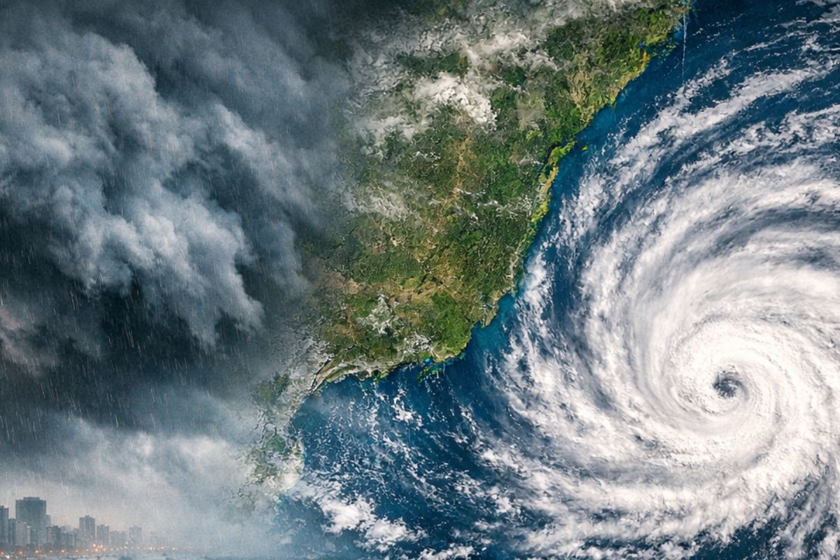 Ciclone com baixa pressão intensifica umidade, chuva e temporais no Brasil, elevando risco de transtornos nos próximos dias.