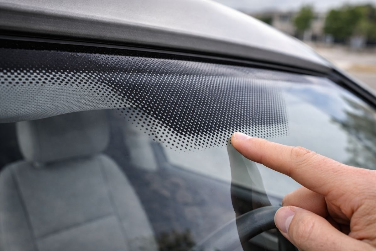 Pouca gente sabe mas os pontinhos no vidro do carro evitam trincas, protegem a cola do para-brisa e até escondem sensores; entenda o frit cerâmico e por que a indústria usa