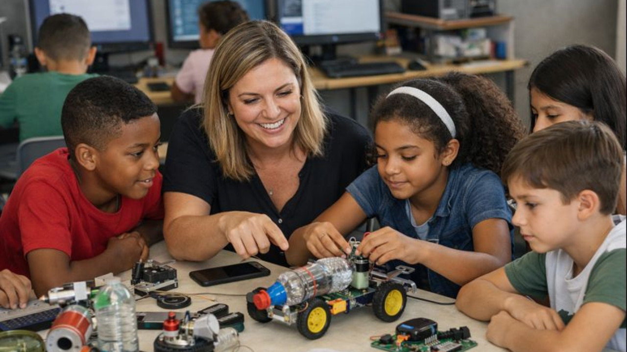 Professora brasileira ganha reconhecimento global por inovação educacional e projetos de robótica educacional na educação pública.