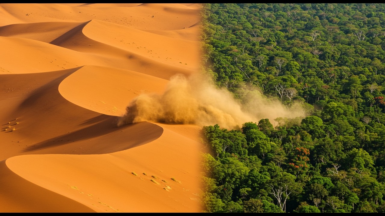 Amazônia depende de 27 milhões de toneladas de poeira do Saara todo ano para sobreviver: fósforo transportado por 5.000 km de vento compensa perda de nutrientes por chuvas, mas mudanças climáticas ameaçam equilíbrio milenar entre deserto e floresta