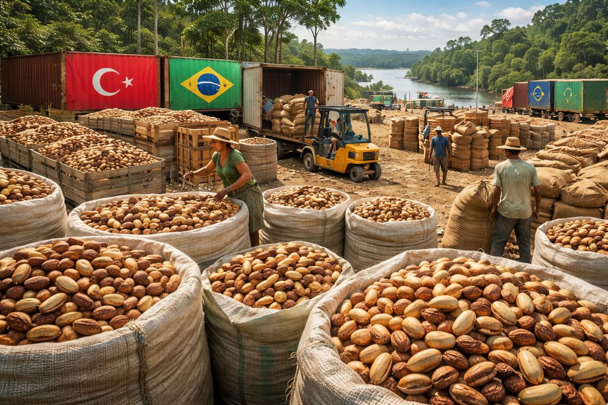 Turquia abre mercado para castanha-do-Brasil, autoriza exportação com e sem casca, fortalece renda de comunidades extrativistas, impulsiona conservação da floresta
