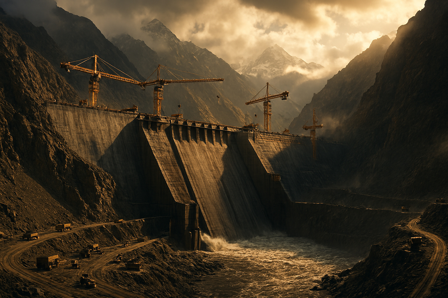 Com 272 metros de altura, reservatório de mais de 10 bilhões de m³ de água e geração prevista de 4.500 MW, o Paquistão empilha rocha e concreto no Himalaia para erguer a barragem Diamer-Bhasha e evitar um colapso energético e hídrico nacional