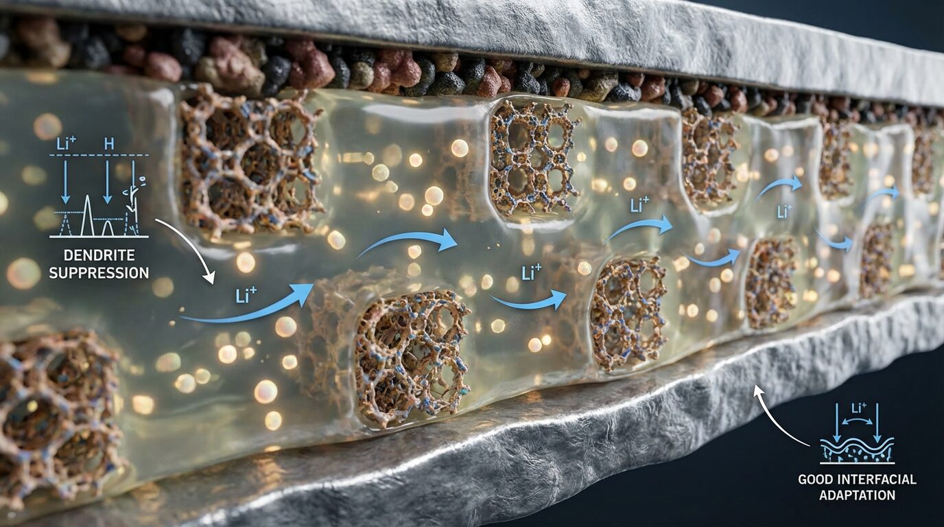 Baterias de estado sólido emperram na prática, e eletrólitos macios surgem como atalho realista para mais segurança, densidade de energia e carga rápida