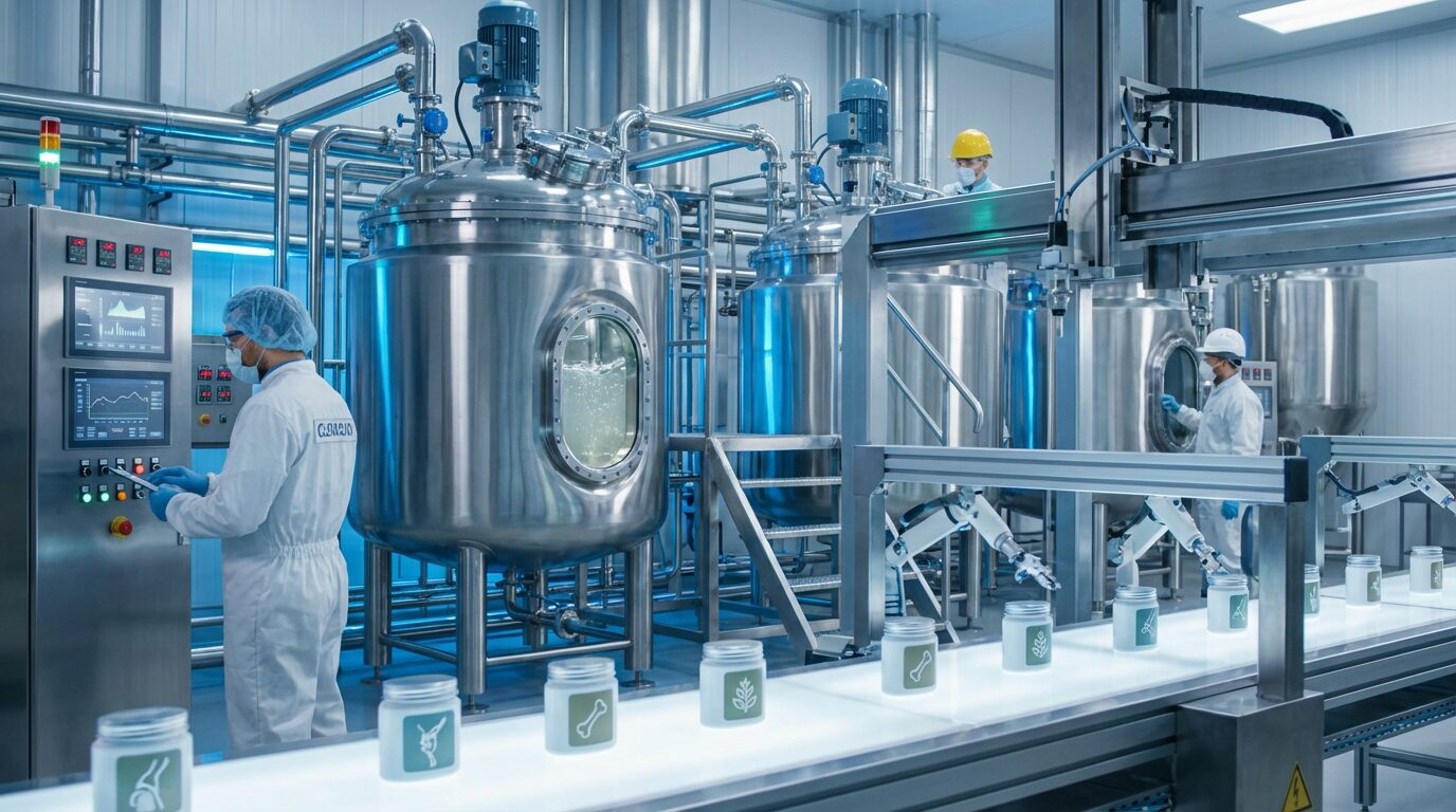 Aposta de R$ 400 milhões da JBS em colágeno transforma subprodutos em ingrediente de alta margem, exporta para mais de 20 países e mira o mercado global de US$ 7,5 bilhões