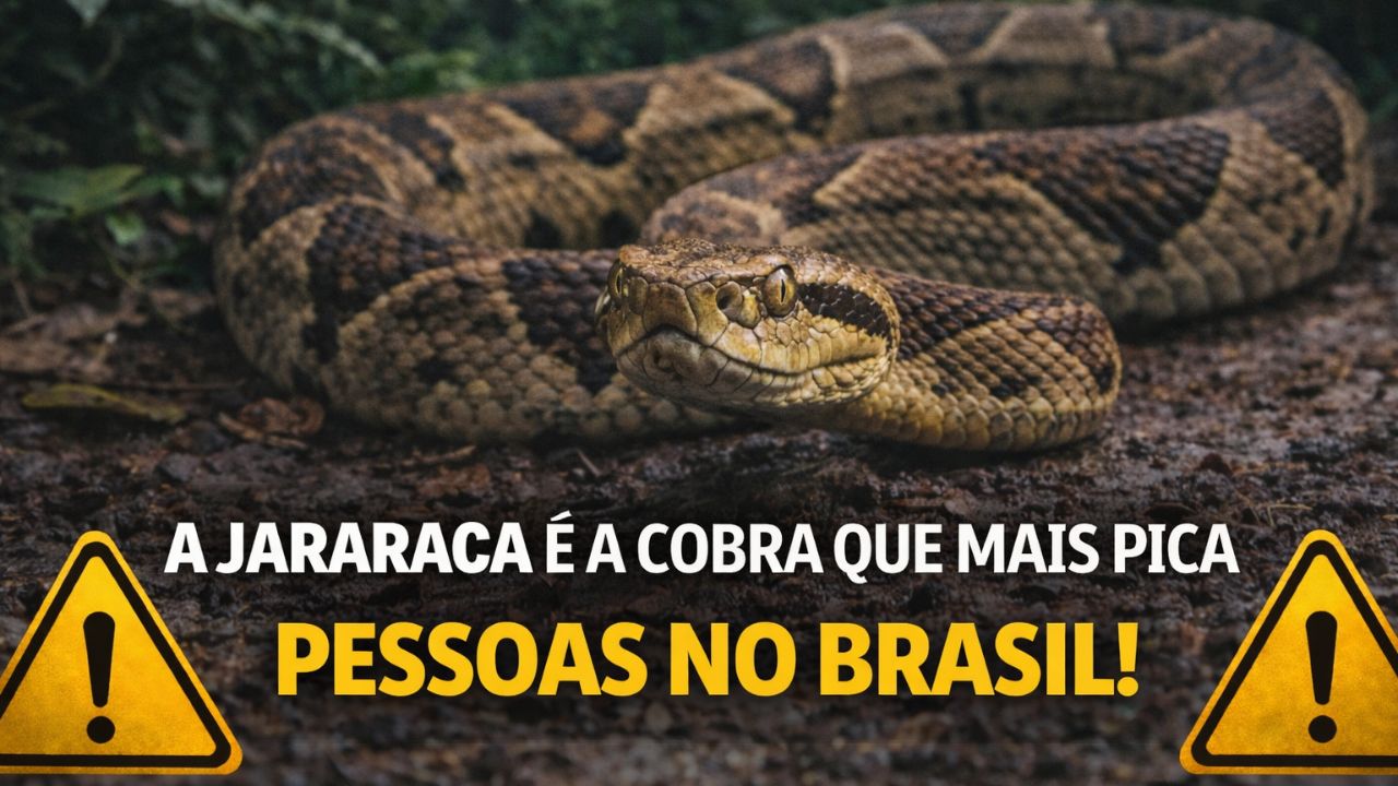 A jararaca é a cobra que mais pica pessoas no Brasil. Saiba onde vive, porque é tão comum e como evitar acidentes em áreas de mata.