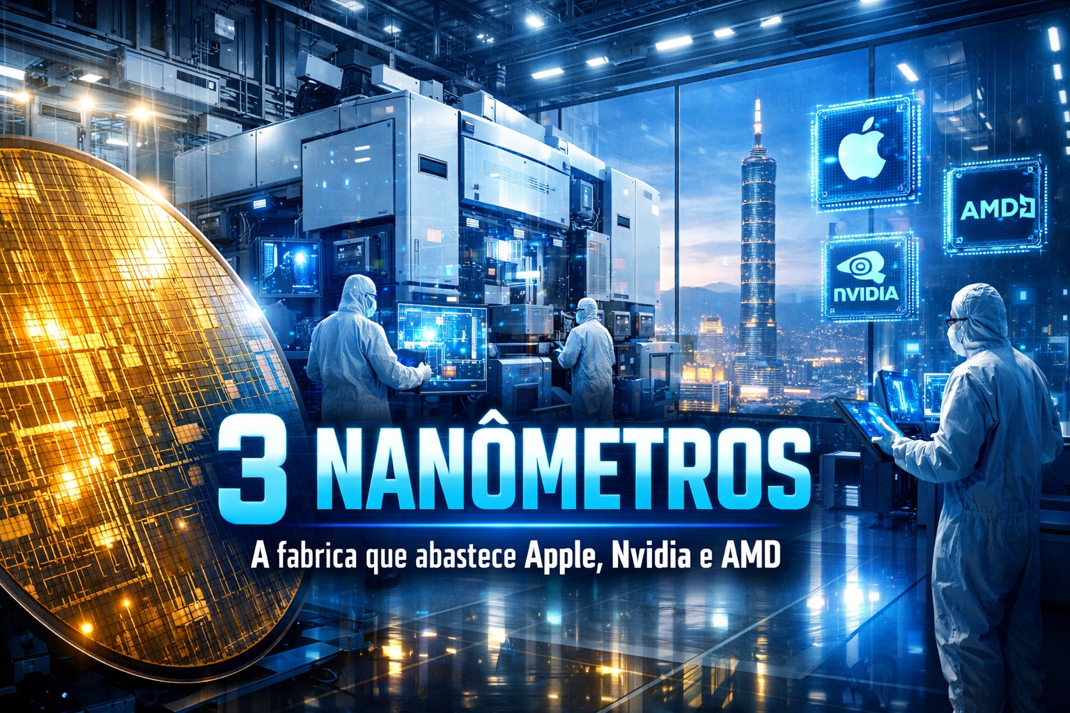 Com chips de 3 nanômetros e capacidade para produzir milhões de processadores por mês, a TSMC mantém em Taiwan uma das maiores fábricas de semicondutores do mundo e abastece gigantes como Apple, Nvidia, AMD e Qualcomm