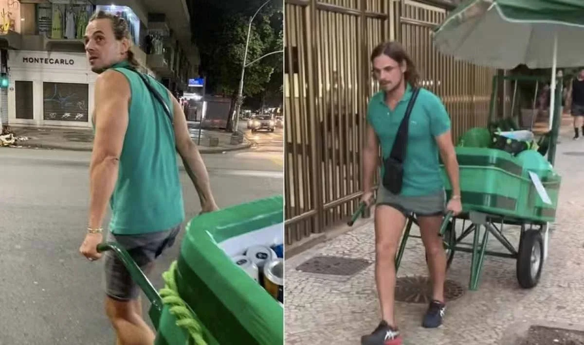 Ex-galã da Globo, Daniel Erthal vende cerveja em Copacabana, relata faturamento alto e abre bar em Botafogo e mostra desafios da rotina. (Imagem: Reprodução/Instagram)