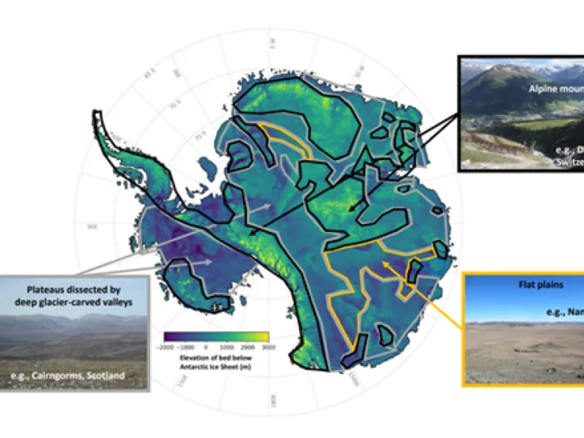 Antártica, Gelo, Mapa