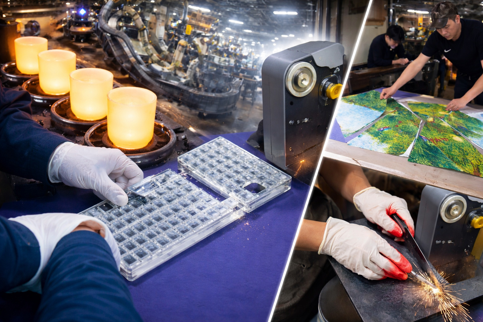 Dentro de fábricas na Coreia do Sul máquinas transformam vidro reciclado