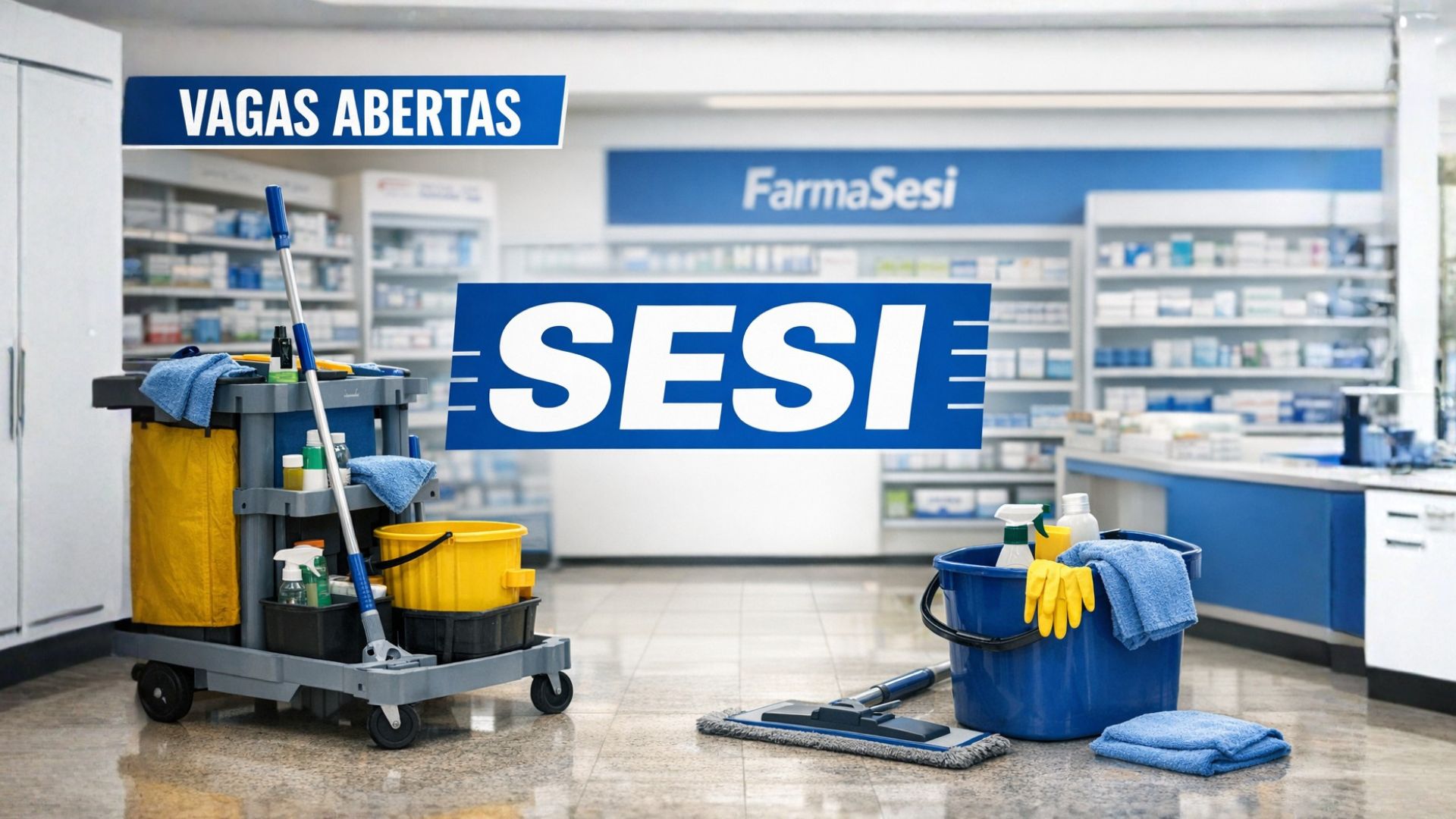 SESI abre vagas para auxiliar de limpeza na Grande Florianópolis com salário de até R$ 1.978, benefícios e exigência mínima de ensino fundamental.