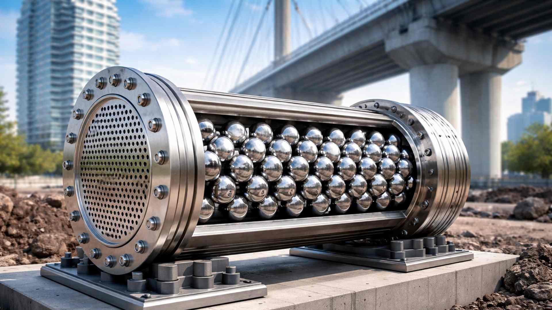 Dispositivo com cilindro e esferas de aço absorve 14% da vibração e surge como alternativa para reduzir o impacto de terremotos em estruturas.